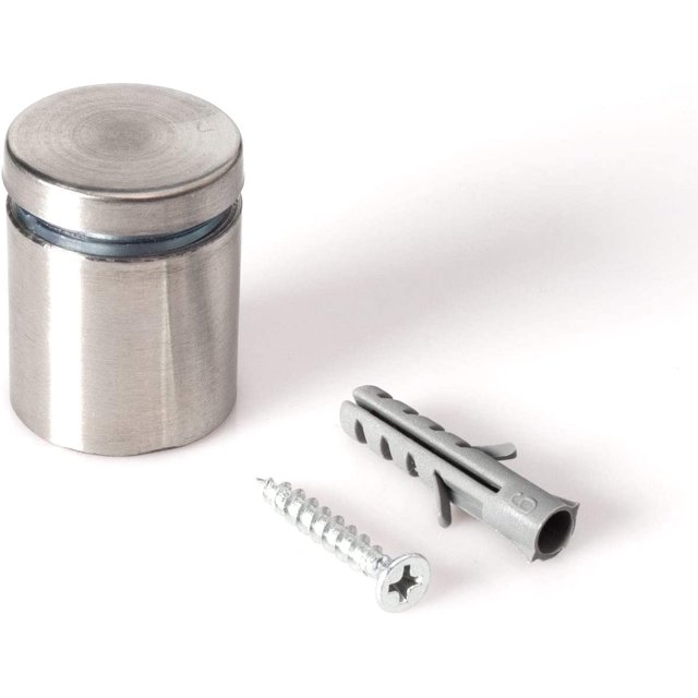 Stainless Steel Standoff 1 Inch Diameter x 1 Inch Barrel Length Brushed