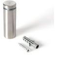 thumbnail image 1 of Stainless Steel Standoff 3/4 Inch Diameter x 2 Inch Barrel Length Brushed Finish for PVC, Glass and Acrylic Sign Stand Off Wall Anchors and Screws 20 Piece Store/Restaurant Pack, 1 of 7