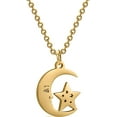 thumbnail image 1 of Stainless Steel Star Moon Crescent Style Pendant Necklace, 1 of 2
