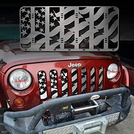 Stainless Steel Star Spangled Grill Insert for 2018 - 2022 JL Jeep Wrangler