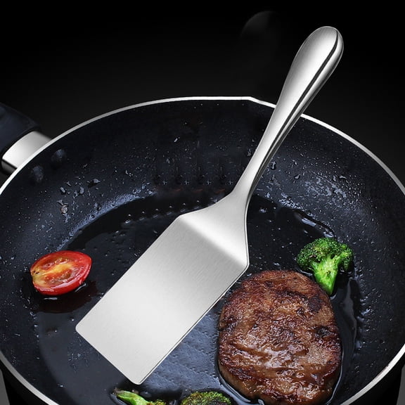 Stainless Steel Steak Spatula Short Handle Meat Turner Grill BBQ Frying Cooking Spatula Heat Resistant Kitchen Tool Durable Cooking Utensil For Steak Grilling Barbecue Frying Kitchen Outdoor Cooking