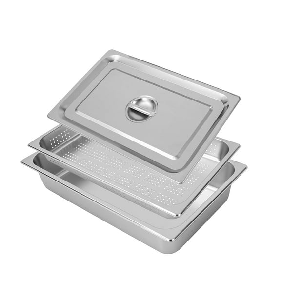 Stainless Steel Steam Table Pans with Holes Hotel Pans Perforated Steam Pan Food Prep Pan Restaurant Supplies