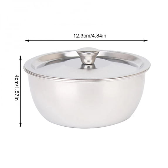 Stainless Steel Steamed Egg Bowl Ramen Rice Fruit Salad Stew Bowls with Lids Soup Cup Food Container Kitchen Tableware Supplies