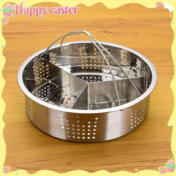Stainless Steel Steamer Basket for Instant Pot, Multi-Tier Stackable Separator Rack for Pressure Cooker, Vegetable Seafood Steamer Insert  Durable, Rust-Resistant, Dishwasher Safe