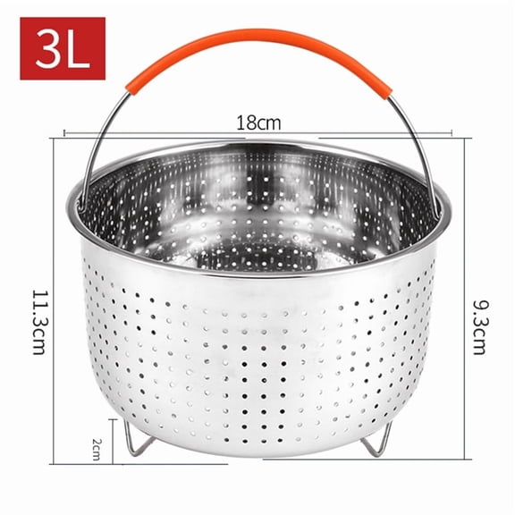 Stainless Steel Steamer Basket Pot Accessories for 3/6/8 Qt Pot Pressure Cooker