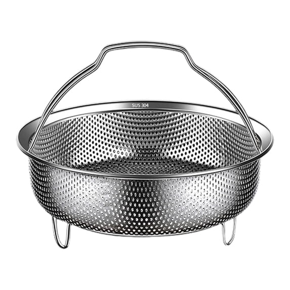 Stainless Steel Steamer Basket for Pot,Multi-Purpose Vegetable Steamer Basket Insert Steaming Rack with Handle, Vegetables Fruit Strainers and Colanders for Home Kitchen Cooking(22x22x8.6cm)