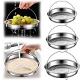 thumbnail image 1 of Stainless Steel Steamer Insert with Handle, Replacement Vegetable Steaming Basket for Pots, 24x6.4cm, 1 of 9