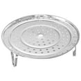 thumbnail image 1 of Stainless Steel Steamer Rack, 21.5Cm Round Perforated Steam Grate with 3 Support Legs, for Use in Stockpots, Steamers, Pressure Cookers to Steam Vegetables, Meats, Dim Sum and, 1 of 5