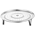 thumbnail image 1 of Stainless Steel Steamer Rack Pot Insert - Steaming Plate Basket for Vegetables, Tamales, Fish, Eggs, and More, 7.09", 1 of 9