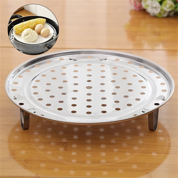 Stainless Steel Steamer Rack Stand, 8.67In Diameter Steaming Tray, Steamer Insert for Pot, Pot Steaming Tray Stand
