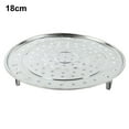 thumbnail image 1 of Stainless Steel Steamer Tray Rack Plate Steam Cooking 3 Stands Round Type 18-30, 1 of 11