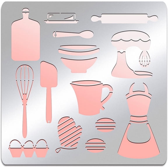 Stainless Steel Stencil Template for DIY Scrapbooking/Photo Album Decorative Embossing DIY Paper Card Matte Stainless Steel Color