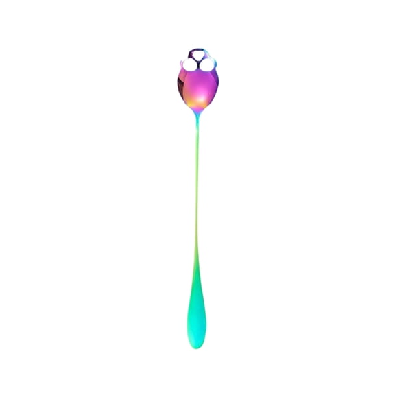 Stainless Steel Stirring Spoon Gothic Coffee Spoon with Skull Hollow Head Long Handle Halloween Tableware for Dessert Ice Cream Spoon Gift