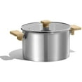 thumbnail image 1 of Stainless Steel Stock Pot - 5.5 Quart Heavy Duty Induction Cooking Pot with Visible Lid for Pasta, Soup, Spaghetti, Bottom Big Stockpot, Deep Cookware for Canning, Boiling, Simmer, 1 of 6