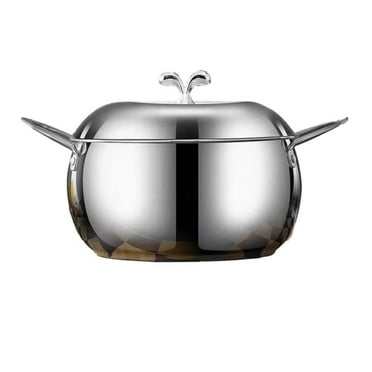 Stainless Steel Stock Pot with Lid Multi Ply Clad Stainless Steel Stock Pot Pasta Cooking Canning Dutch Oven Pot with Lid Deep Stockpot Induction Cookware,Silver