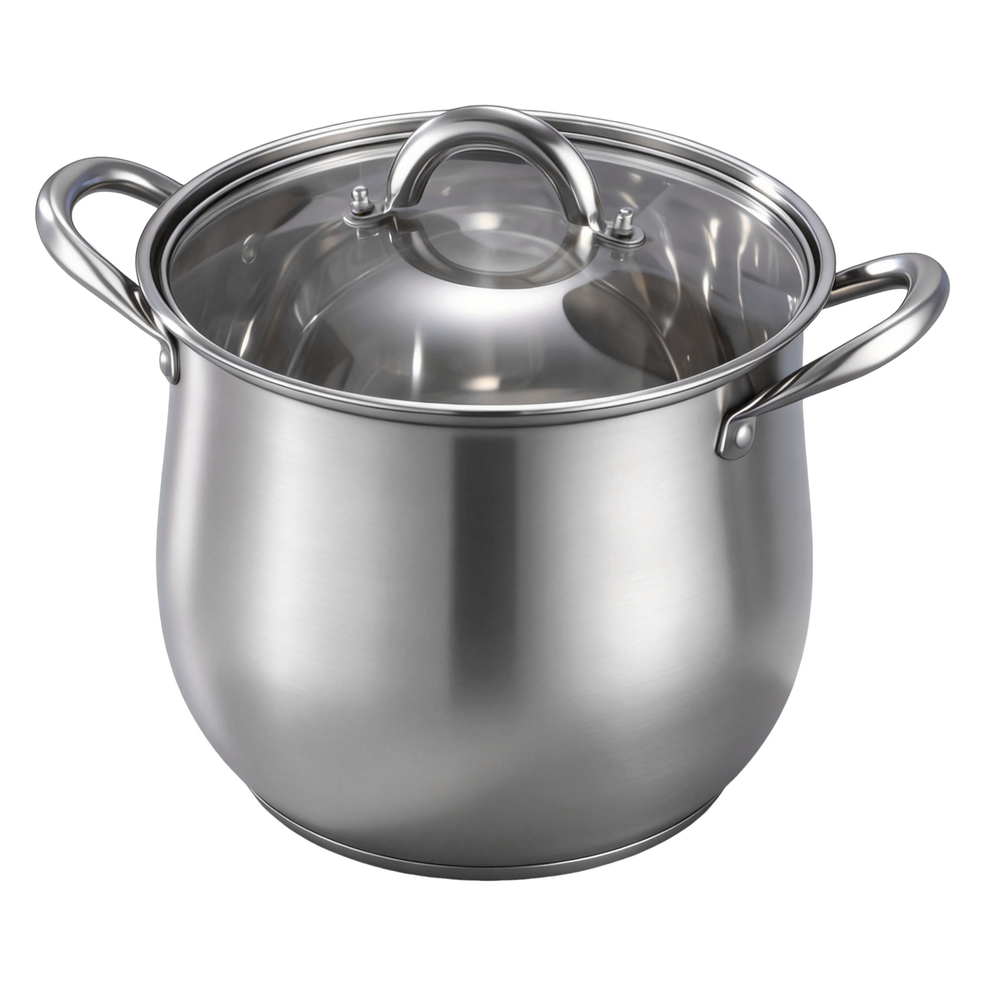 cisilov Stainless Steel Stock Pot, 8 Quart Induction Cookware with Glass Lid, Nonstick Cooking Pot for Pasta Soup Canning Boiling Simmering
