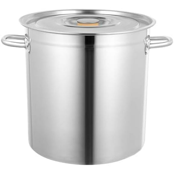 Stainless Steel Stockpot, 30 Quart Large Cooking Pots, 35L Cookware Sauce Pot with Lid, Heavy Duty Commercial Grade Stock Pot for Large Groups and Events$$Home Decor, Kitchen, & Other