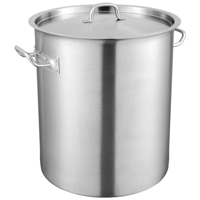 42 qt Silver Stainless Steel Stockpot with Basket Insert