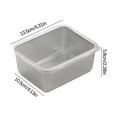 thumbnail image 1 of Stainless Steel Storage Container with Lid Heavy Duty Kitchen Mixing Bowl Food Prep Box Rectangular Fruit Vegetable Container for Refrigerator Organization Large Capacity Airtight Food Storage for, 1 of 2
