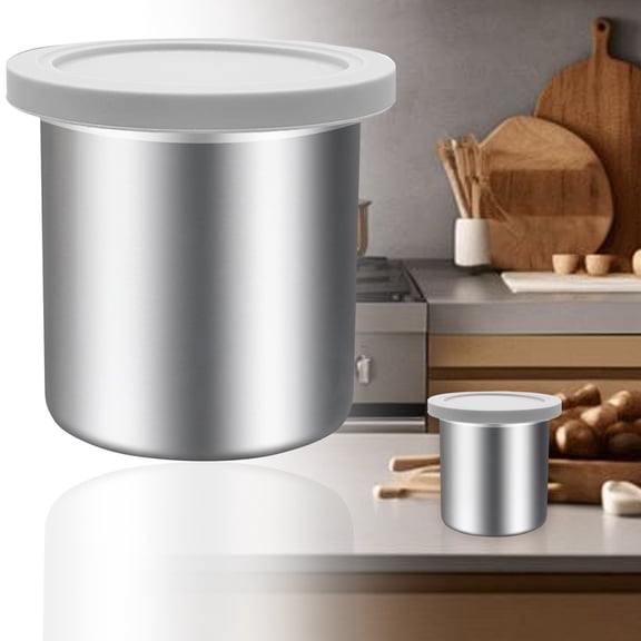 Stainless Steel Storage Container With Airtight Lid,25oz,3.94"×4.13",1PC,Silver