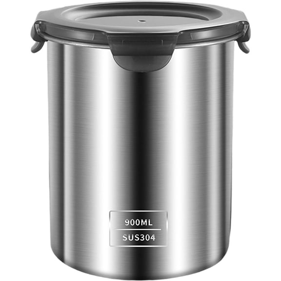Stainless Steel Storage Jars Large Capacity Tea Canister 500/900/1400ml Sealed Containers Kitchen Organizer for Tea, Coffee, Sugar