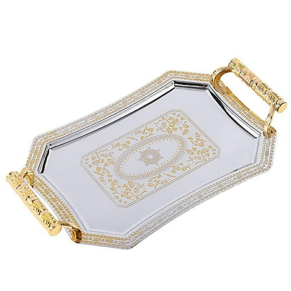Stainless Steel Storage Tray with Handle Delicate Restaurant Cafe Shop Bar Decor