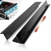 Stainless Steel Stove Gap Covers,Stove Gap Filler for Kitchen Extendable T Stove Counter Gap Covers 13.8"-27.5",Black