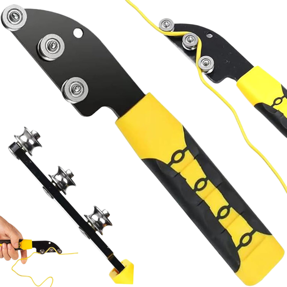 Stainless Steel Straightener Tool,Portable Wire Straightener Tool with Non-slip Handle,Professional Manual Cable Untwisting and Bending Device for Electricians,HVAC, Telecom and Box Projects