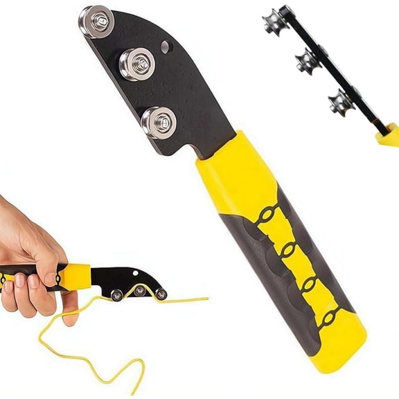 Stainless Steel Straightener Tool, Professional Manual Cable Untwisting and Bending Device for Electricians, Multi-Function Wire Alignment Accessory for HVAC, Telecom and Electrical Box Projects