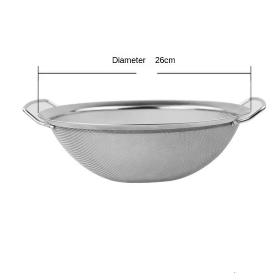 Stainless Steel Strainer Basket Fine Mesh Multi-size Juice Rice Flour Sieve Large with Double Handles Food Filter Drainer