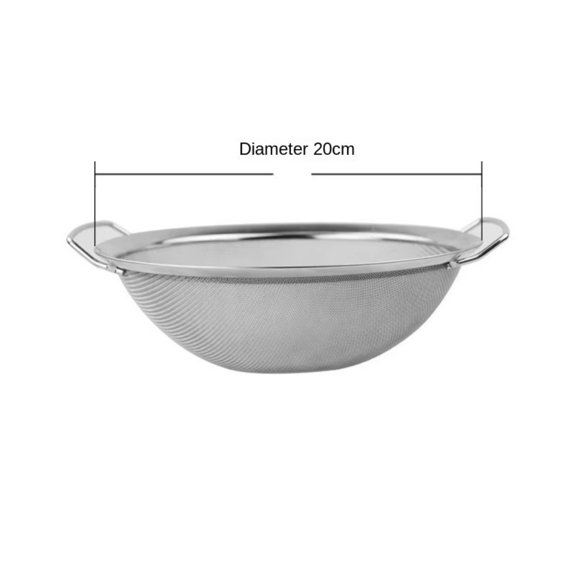 Stainless Steel Strainer Basket Fine Mesh Multi-size Juice Rice Flour Sieve Large with Double Handles Food Filter Drainer