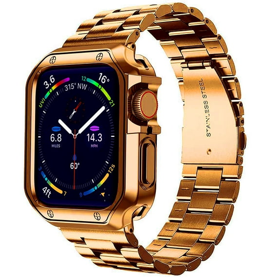 Stainless Steel Strap Band With Case For Apple Watch Series 7 6 5 4 3 2 1 SE