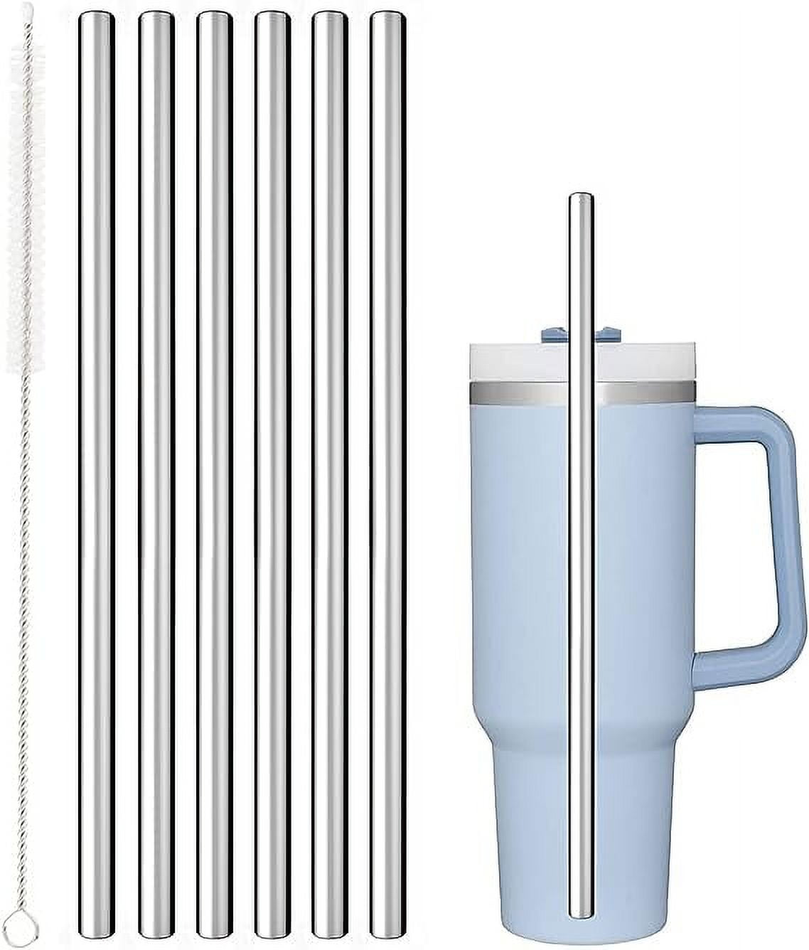 9 Long Reusable Replacement Drinking Straws for 40 oz,30 oz & 24 oz Mason  Jar,Tumblers, Set of 25 with Cleaning Brush 