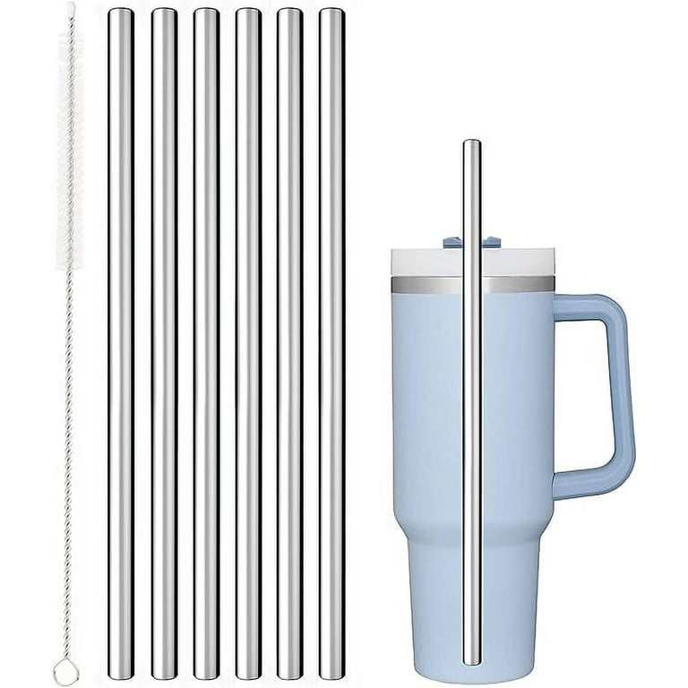 Replacement Straw Compatible with Stanley 40 oz 30 oz Cup Tumbler, 6 Pack  Reusable Straw with Cleaning Brush, Plastic, Clear