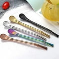thumbnail image 1 of Stainless Steel Straw Spoon, 2-in-1 Cocktail Stirrer, Milk Tea & Coffee Metal Straw, Reusable Stirring Spoon, 15.7cm, Multicolor, Gold, Silver, Rose Gold, 1 of 6