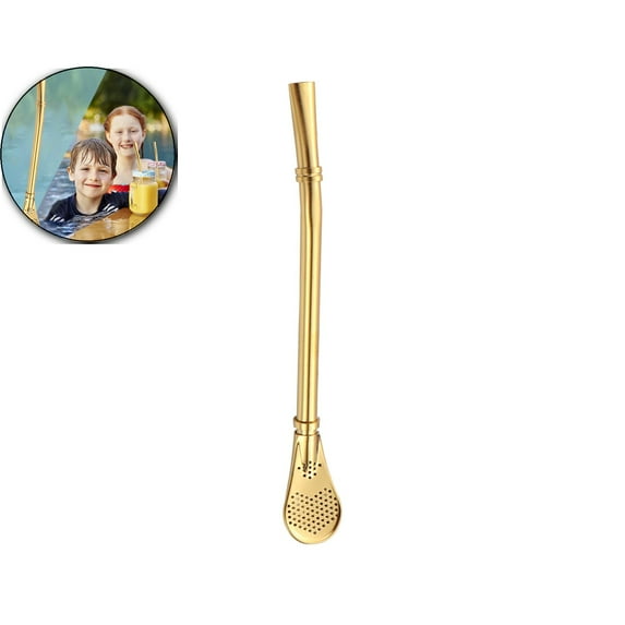 Stainless Steel Straw Spoon, Multicolor Metal Coffee Stirrer, Reusable Tea & Milk Mixer for Eco-Friendly Drinks Use