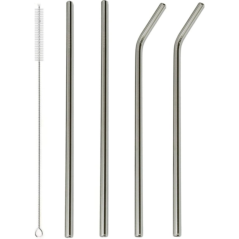 Stainless Steel Straws, 4pcs 12 Ultra Long 0.3 Wide Reusable Metal  Drinking Straws with Cleaning Brush for Tall Tumblers