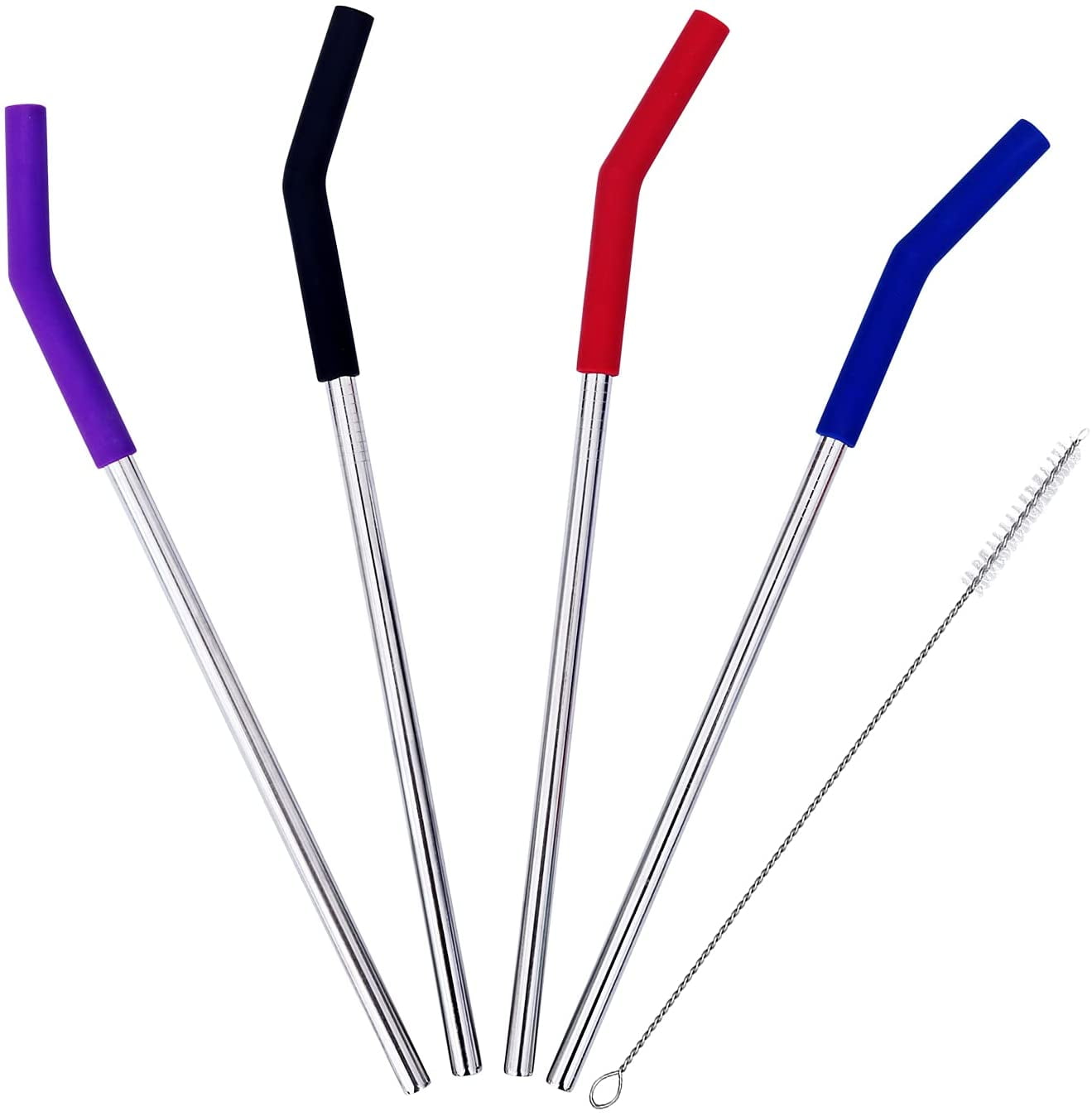 Stainless Steel Straws with Silicone Tips Eco Friendly Drinking Straws Reusable Metal Straws 4