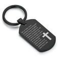 thumbnail image 1 of Stainless Steel Strengthen Us Prayer Dog Tag Keychain Circle Ring, 1 of 2
