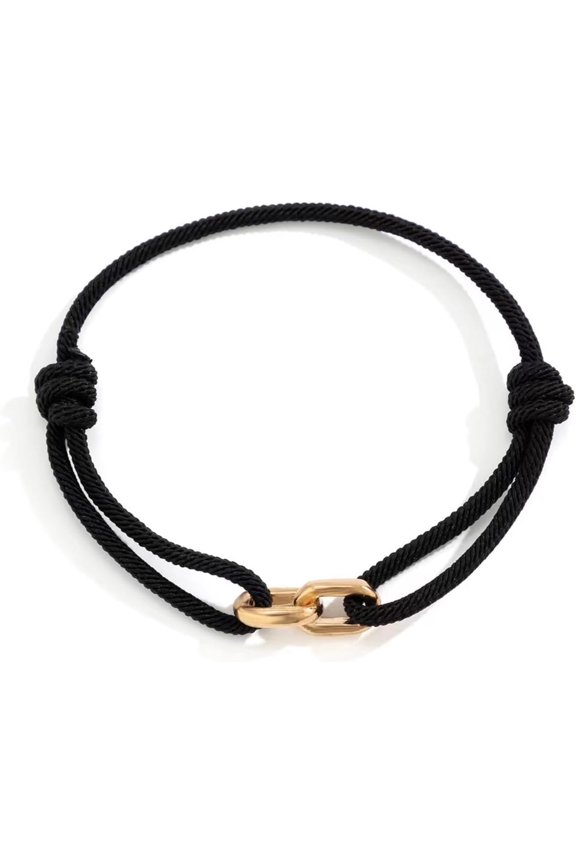 Stainless Steel String Surfer Bracelet For Men Women Adjustable Statement, Crystal, Style V8213