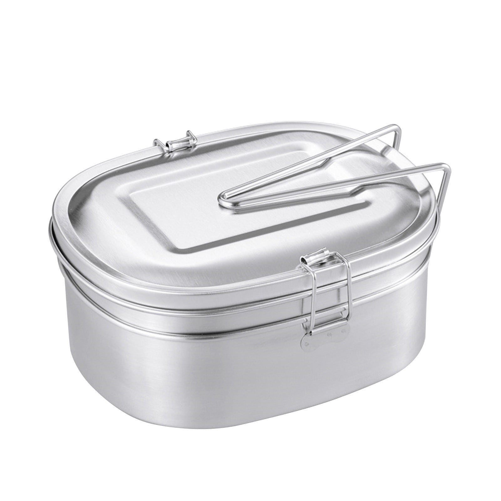 Stainless Steel Student Adult Lunch Box, 2 Layer Insulation Bento Lunch