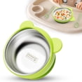 thumbnail image 1 of Stainless Steel Suction Bowl 2 in 1 Removable Silicone Feeding Bowl with High Curved Wall for Self Feeding Toddlers and Babies, 1 of 8