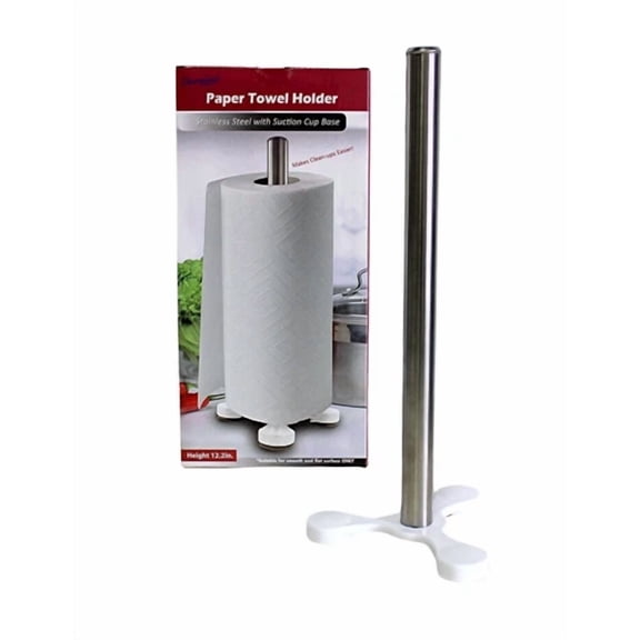 Stainless Steel Suction Cup Paper Towel Holder Spare Toilet Paper Holder Kitchen