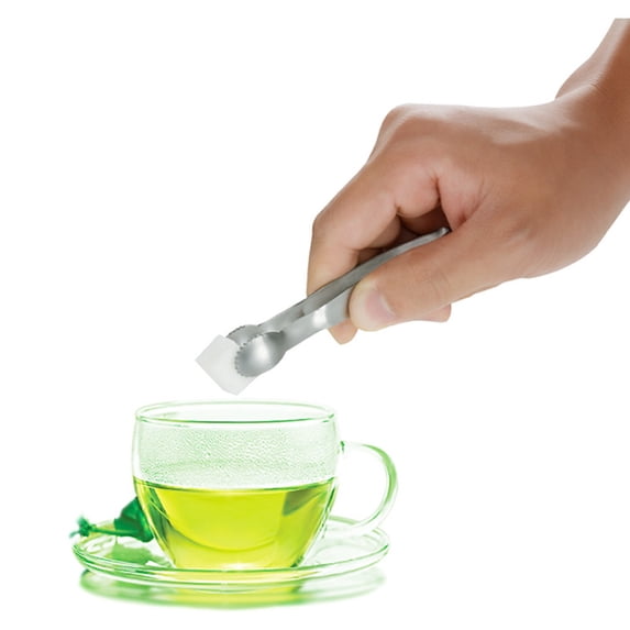 Stainless Steel Sugar Cube Tongs,Thickened Ice & Food Pincer for Cocktails, Tea, Coffee, Salad, Appetizers, Easy to Clean, Dishwasher Safe, Bar & Kitchen Tool, 4 Inch
