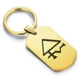 thumbnail image 1 of Stainless Steel Sulfur Alchemy Symbol Dog Tag Keychain Circle Ring, 1 of 2