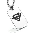 thumbnail image 1 of Stainless Steel Superman Dog Tag Pendant Necklace, 1 of 3
