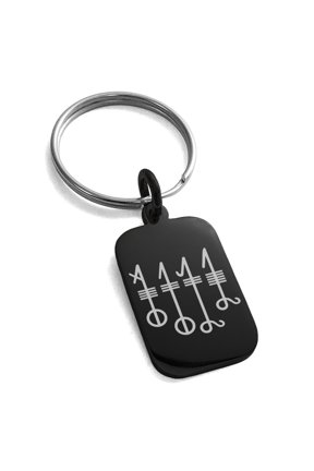Stainless Steel Svefnthorn Volsungs Viking Norse Engraved Small Rectangle Dog Tag Charm Keychain Keyring