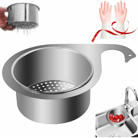 Stainless Steel Swan Sink Strainer Basket Kitchen Faucet Hanging Sink Filter Basket,drain Rack Wet Dry Separation Drainage Racks