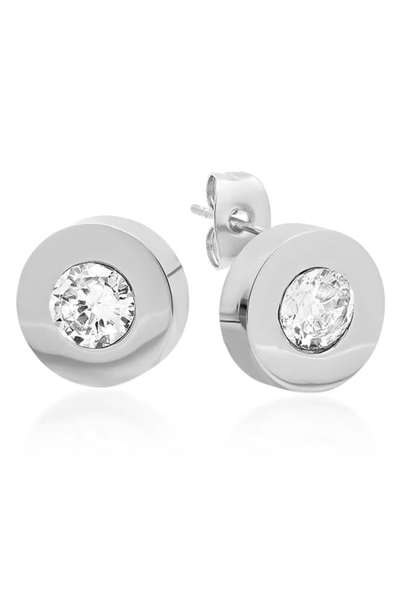 Stainless Steel Swaorvski Stud Earrings