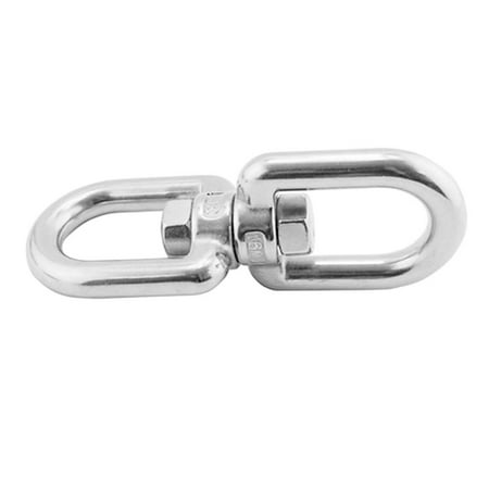Stainless Steel Swivel Double Loop Hook Connector 360 Degree Two Ended Link